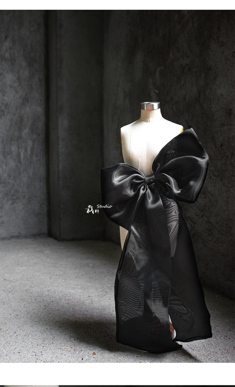 Organza Wedding Dress Sash: Big Bridal Bow