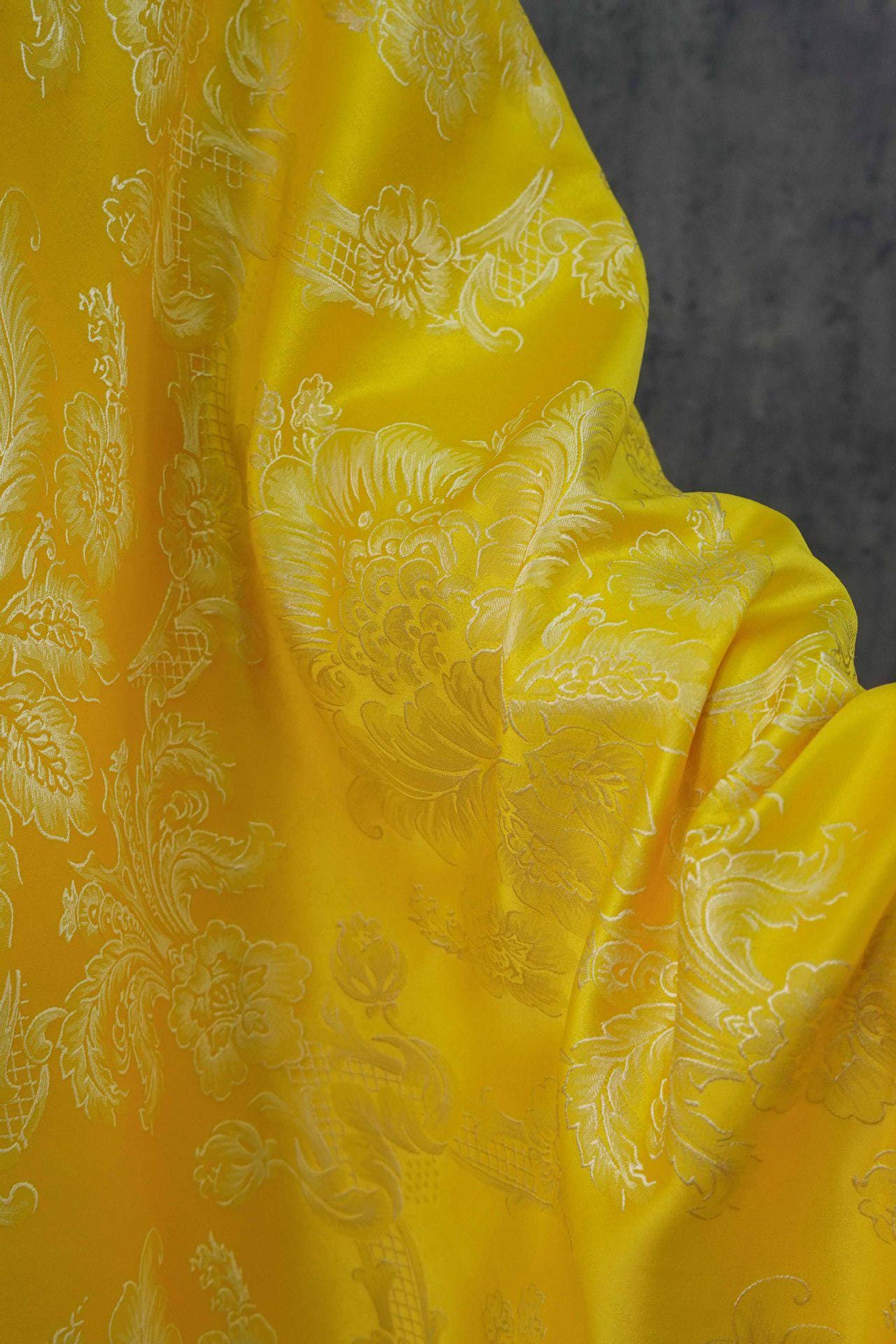 Embossed Rose Jacquard Fabric ��" Wide Polyester Blend