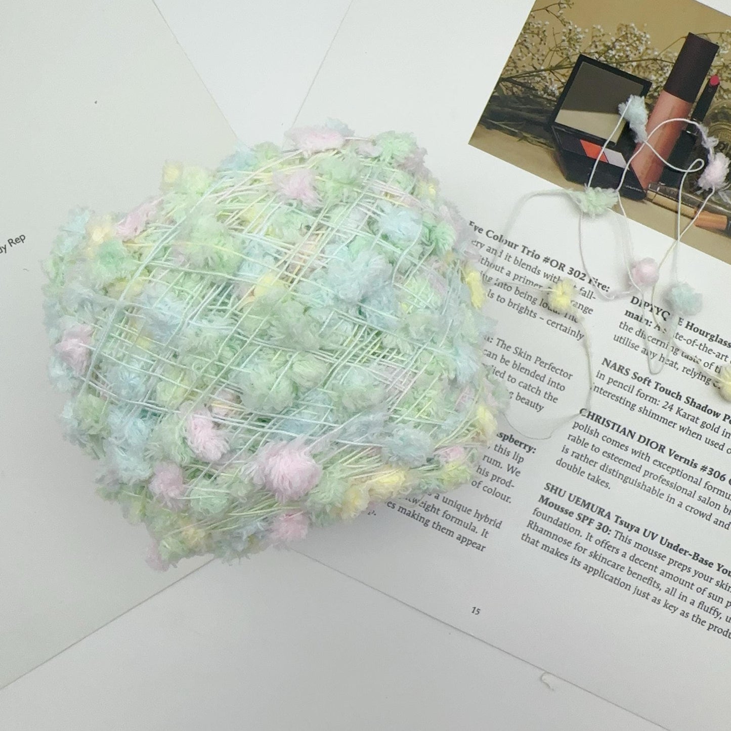 Handcrafted Candy-Colored Ping Pong Yarn: DIY Mixed Thread Wool Balls