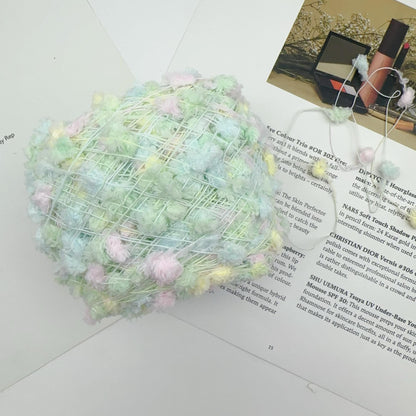 Handcrafted Candy-Colored Ping Pong Yarn: DIY Mixed Thread Wool Balls