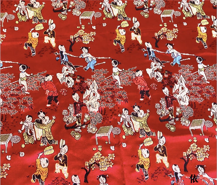 Tissu brocart jacquard à motifs floraux : matériau de couture traditionnel chinois
