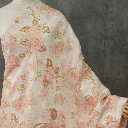 Gold Embossed Palace Jacquard Fabric: Damask Upholstery, Costume, Decor