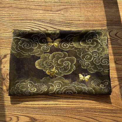 Butterfly Jacquard Silk Fabric ��� Yun Pattern Xiangyun Rayon Ble"W