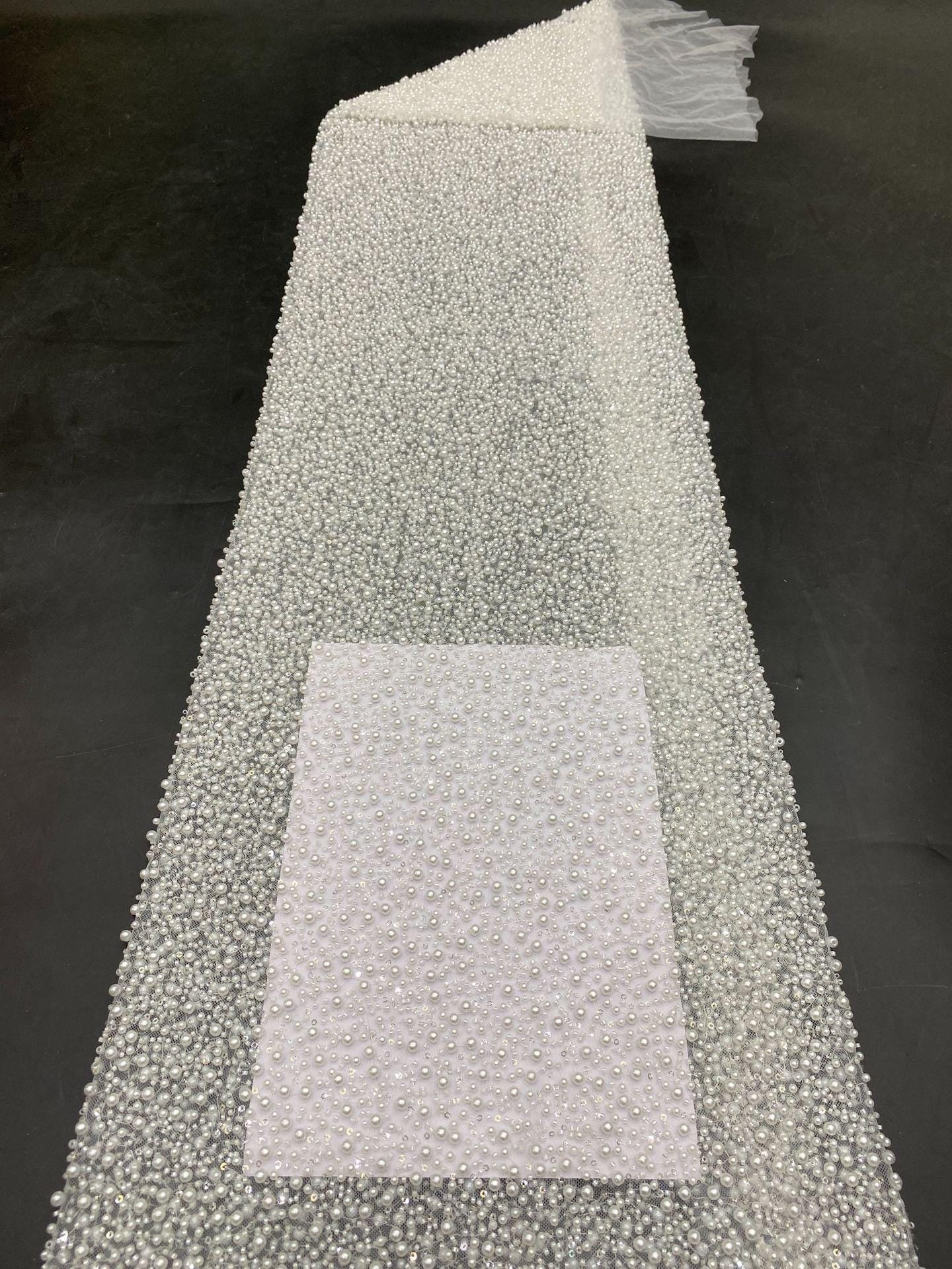 Beaded French Lace Fabric ��� Bridal Wedding Dre" Wide