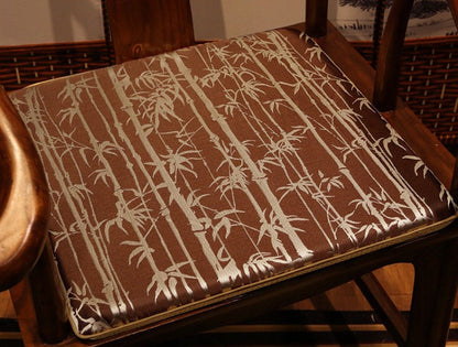 Tissu jacquard bambou oriental : polyester damassé 57 po de large, vendu au mètre