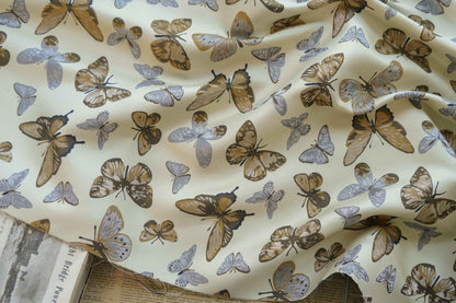 Butterfly Jacquard Fabric: Polyester Upholstery, Costume, Decor - 64" W