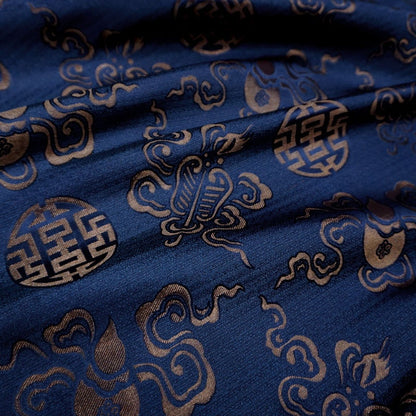 Brocade Fabric: Eight Immortals Design, Mongolian Style (29.5" Wide)
