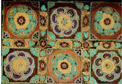 Tissu en lin Dunhuang Fresco : ameublement et couture de style asiatique, 140 cm de large