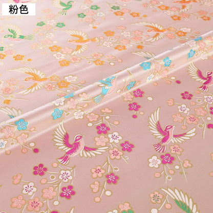 Bird Pattern Rayon Brocade Fabric: 57"W Cheongsam Costume Material