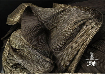 Pleated Crepe Fabric: 59"W Shiny Polyester for DIY Decor & Costume
