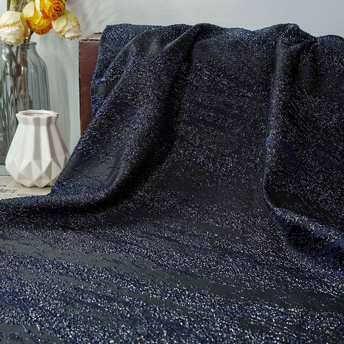 Irregular Textured Jacquard Fabric ��� 3D Granule Surface ��� Vintage Style Upholstery & Sewing "Wide
