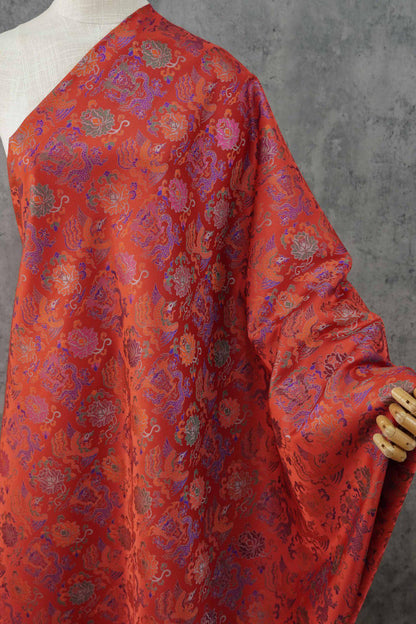 Dragon Brocade Fabric | Oriental Jacquard Sewing Material, 58"W