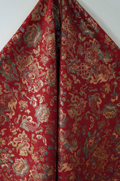 Floral Chenille Brocade Fabric | 55" Wide Chinese Jacquard