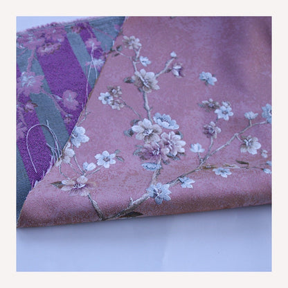 Tissu jacquard à motif floral : 145 cm de large, pour l’ameublement et la confection de costumes