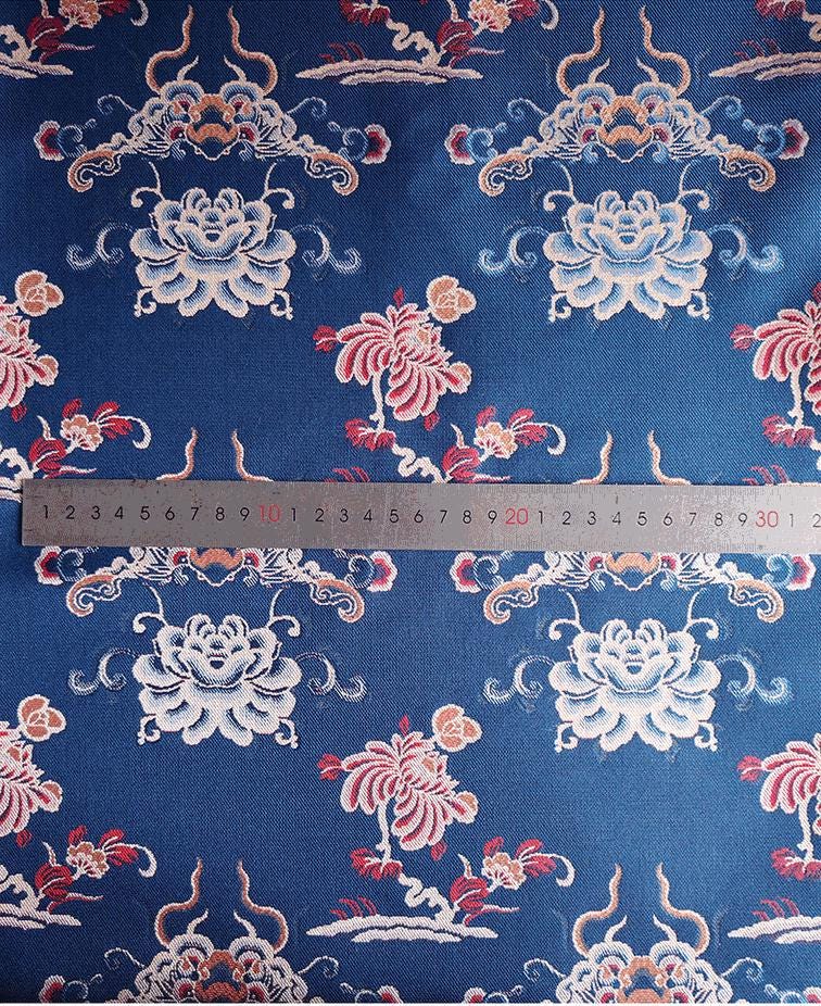 Lotus & Cloud Jacquard Fabric ��� Shu Brocade Style, Hanfu Qipao Ma