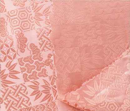 Nishijin Ori Jacquard Silk Brocade Fabric: Japanese Plaid, 59" Wide
