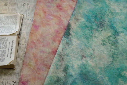 Tea Silk Satin Fabric: 53"W Oil Ink Print, Upholstery, Costume, Drapery