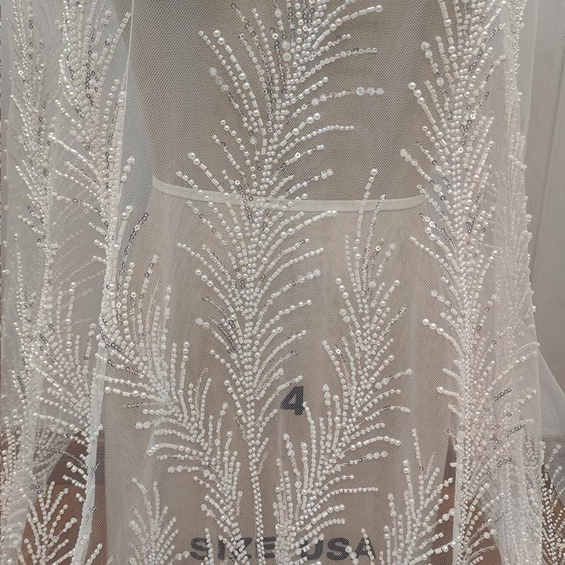 Beaded Sequin Lace Fabric: Bridal Wedding Veil, Doll Making, DIY