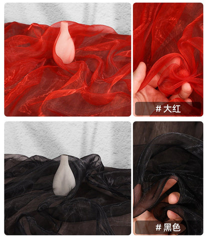 59"W Sheer Organza Fabric: Wedding, Doll Costume, Sewing - By The Meter