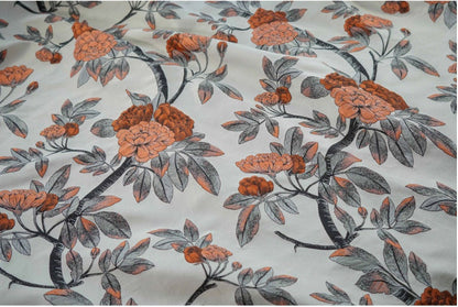 Retro Floral Jacquard Fabric: 3D Designer Upholstery, Costume, Decor