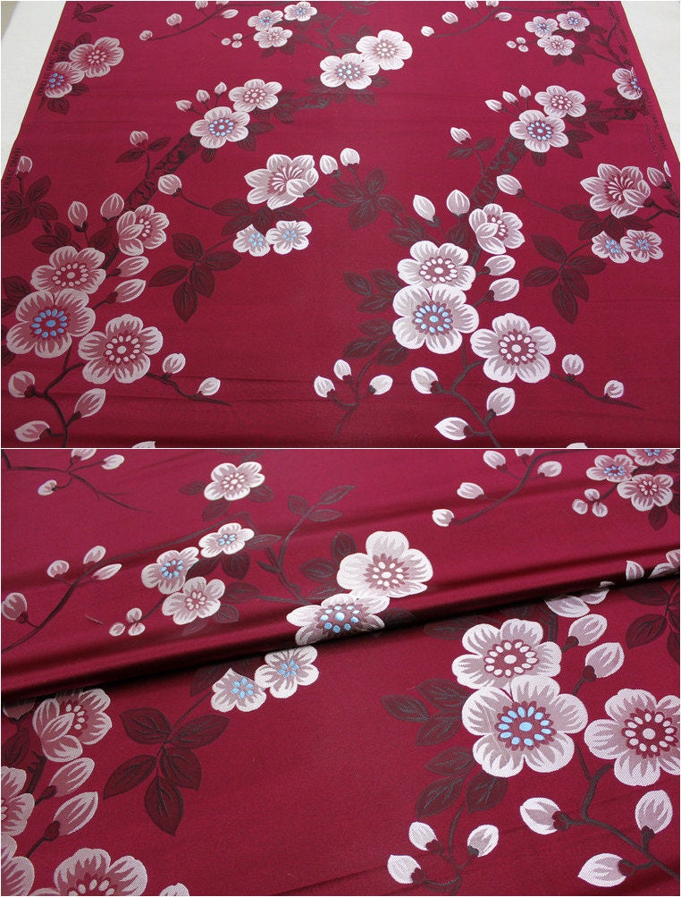 Plum Blossom Brocade Fabric: 29.5" Wide Chinese Jacquard