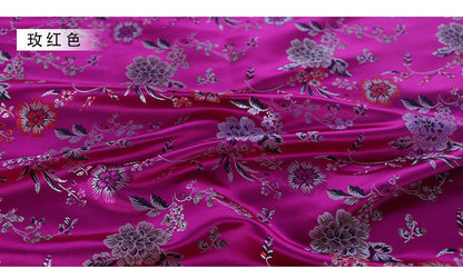 Tissu brocart jacquard à motifs floraux : Rayonne turquoise (matériau de couture)