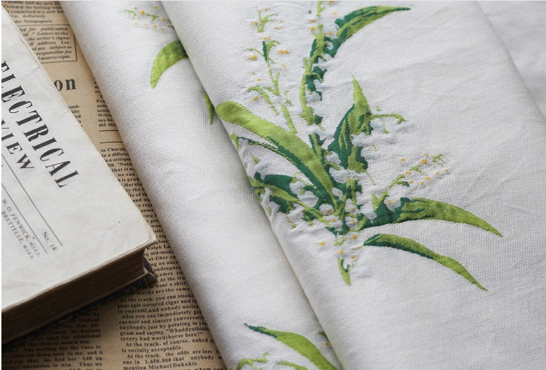 Bell Orchid Jacquard Fabric: Floral Dress/Upholstery Fabric (By The Meter)