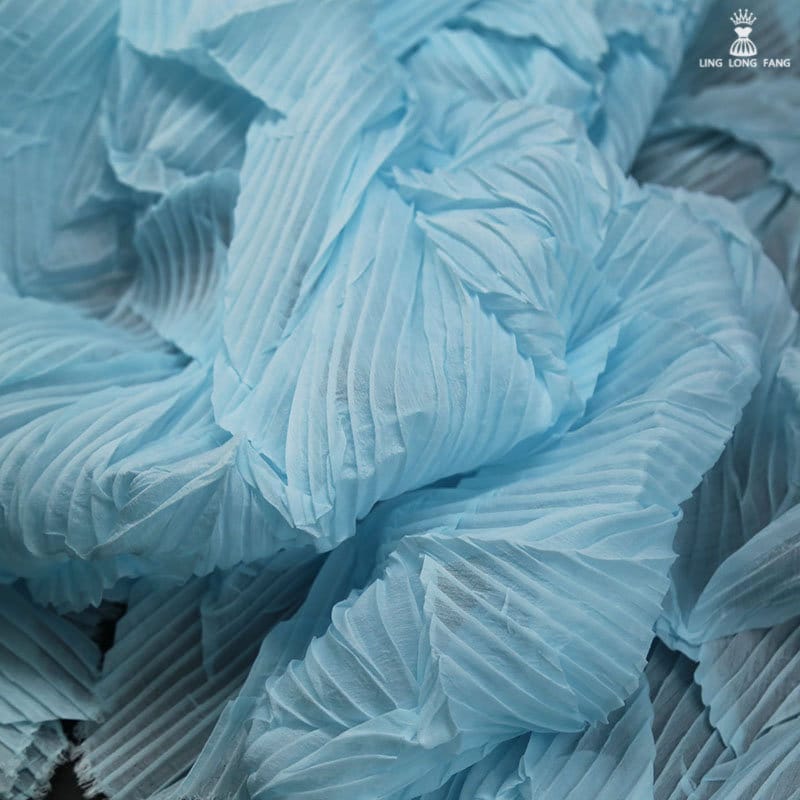Pleated Crepe Fabric: 40" Wide Designer Material