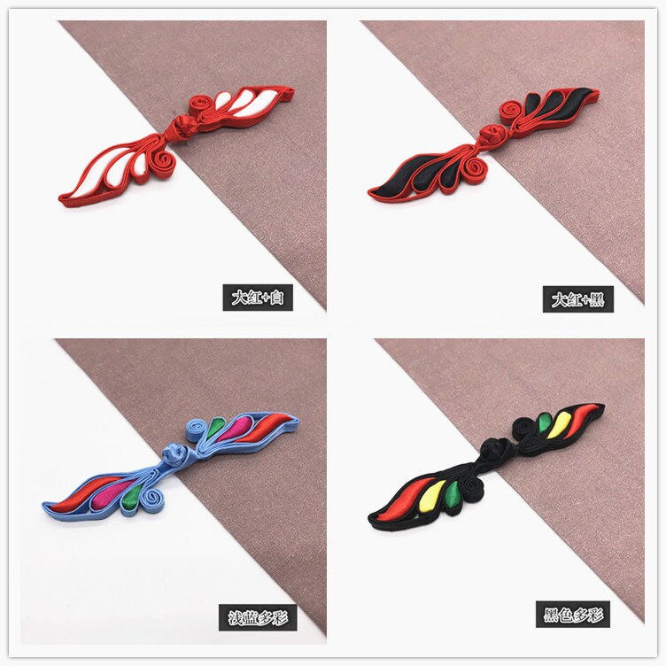23 colors Leaves Handmade Sewing Fasteners Chinese Closure Knot Cheongsam Frog Buttons