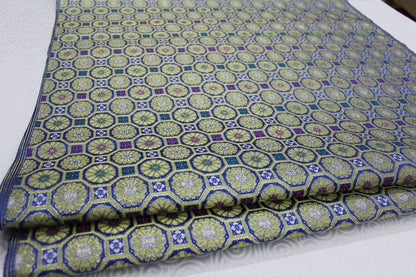 Tissu brocart tibétain 29"L : revêtement en rayonne de soie