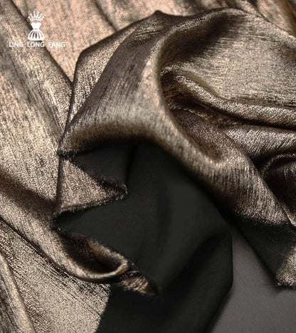 Metallic Foil Chiffon Fabric: 57" Wide Designer Knit Sewing Material