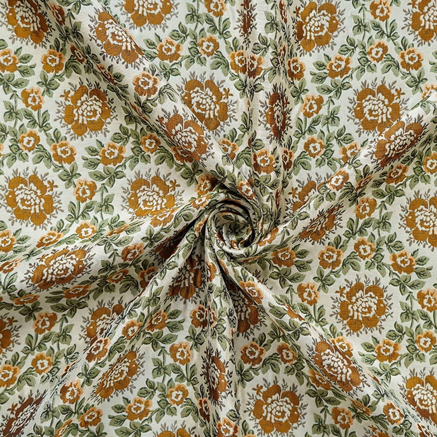 Pastoral Vintage Wreath Jacquard Fabric ��� Elegant Dress, Qipao, Suit, and Handbag Ma