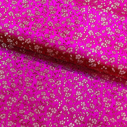 Floral Silk Brocade Fabric: 45"W Upholstery, Costume, Decor - By The Meter