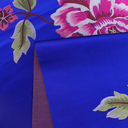 Tissu satiné jacquard pivoine : style robe tibétaine, 75 cm de large, décoration de costumes