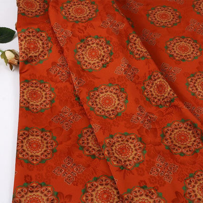Floral Baoxiang Print Rayon Silk Fabric - 59" Wide