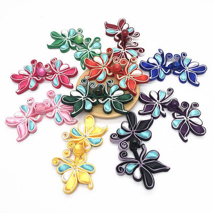 Handmade Butterfly Sewing Frog Closures: Satin Cheongsam Buttons