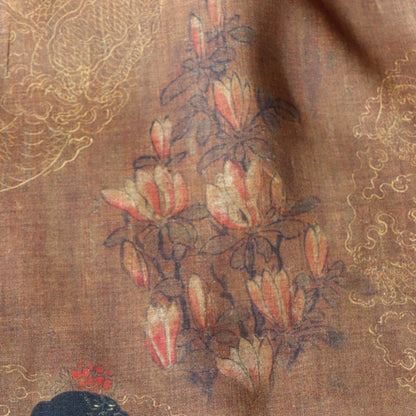 Linen Fabric: Tang Dynasty Ladies with Hairpins, Antique Style (55"W)