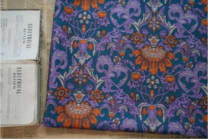 Floral Jacquard Fabric: Ancient Colors 3D Texture, 59"W
