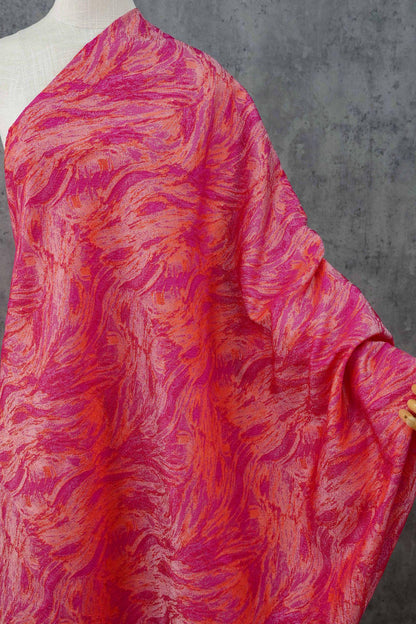 Abstract Embossed Jacquard Fabric: Retro Upholstery & Dress Sewing, 65" Wide