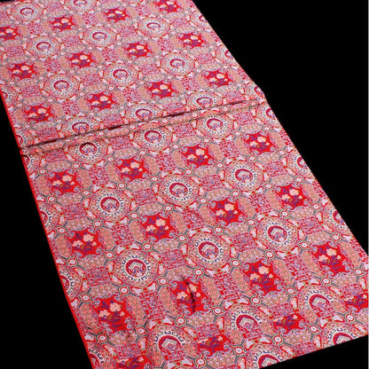 Embroidered Thangka Fabric: Red Tibetan Robe Mount, Upholstery & Costume Fabric