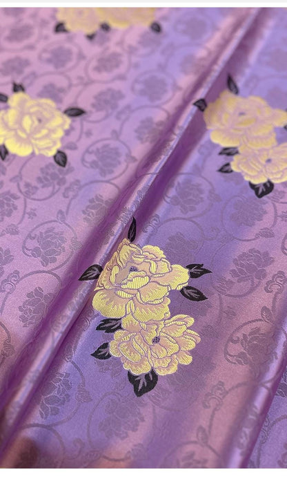Floral Jacquard Brocade Fabric: Elegant Upholstery, Costume Sewing (59"W, By the Meter)