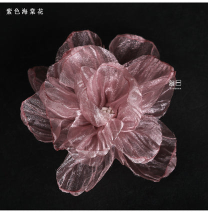 Handmade Organza Flower: 3D Wedding Dress Accessory