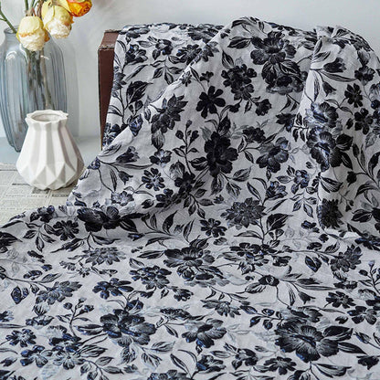 Tissu jacquard européen à motif floral en relief et fil doré - Texture luxueuse pour matelassage, ameublement, couture, décoration intérieure - Large