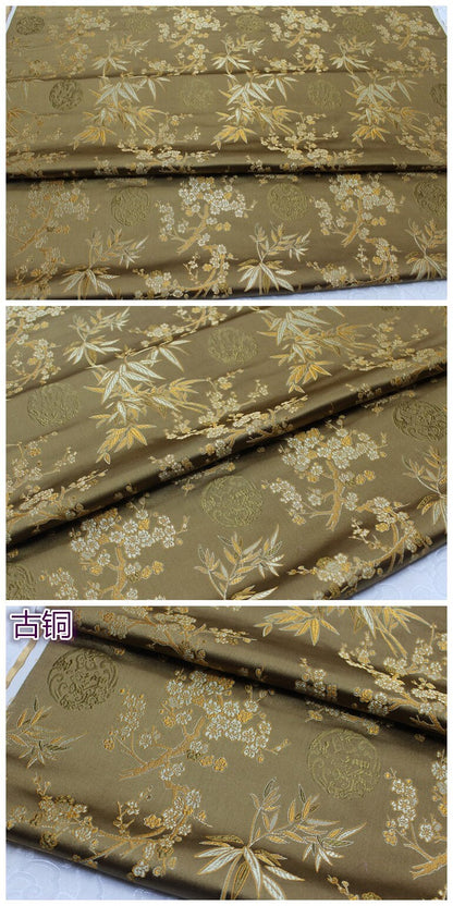 Cherry Blossom Bamboo Brocade Jacquard Fabric - Renaissance Fashion