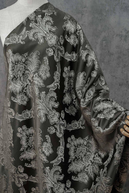 Embossed Rose Jacquard Fabric ��" Wide Polyester Blend