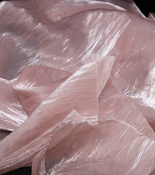Tissu organza pailleté : vêtement texturé à volants faits main, largeur 122 cm
