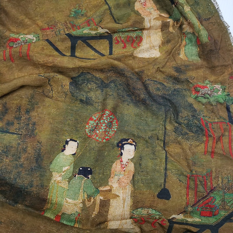 Tissu Tencel Ramie : Motif à peindre pour la couture, les costumes et la décoration