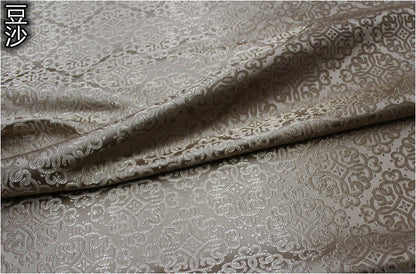 Silk Brocade Fabric: Mongolian Tibetan Style, 29.5"W, Costume & Decor