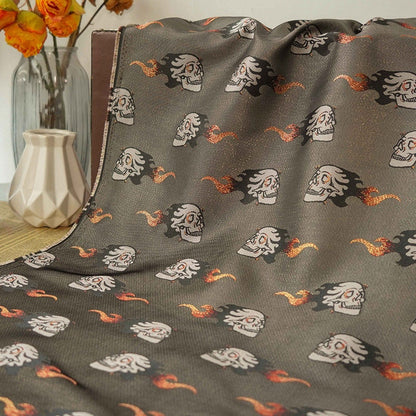 Tissu jacquard à fils d'or : matériau pour costume de squelette d'Halloween