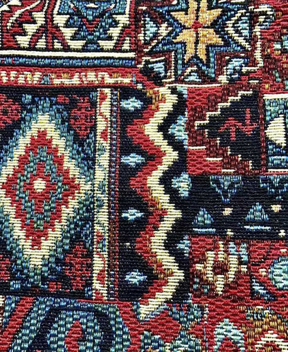 Tissu d'ameublement chenille abstrait : motif tapisserie, 150 cm de large